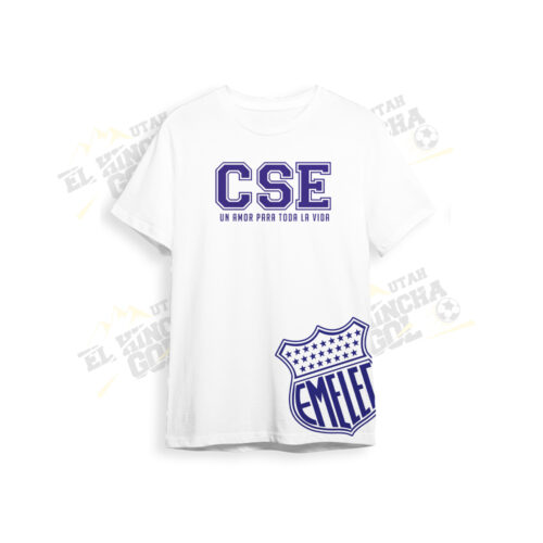 T-shirt  Emelec - CSE insignia blanca