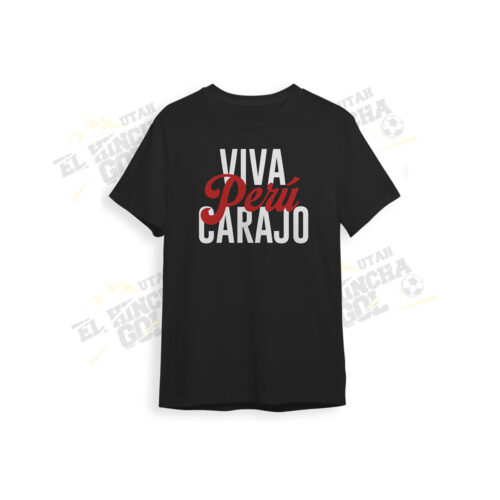 T-shirt Selección Perú  -  Vamos Perú Carajo negro