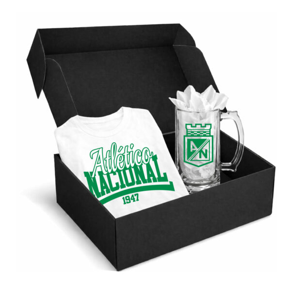 Box Atlético Nacional T-shirt + Vaso cervecero